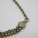 Victorian Sterling Silver & Enamel Albertina Chain Bracelet Antique c1880