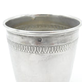 Victorian French Sterling Silver Monogram Drinking Beaker Antique c1880