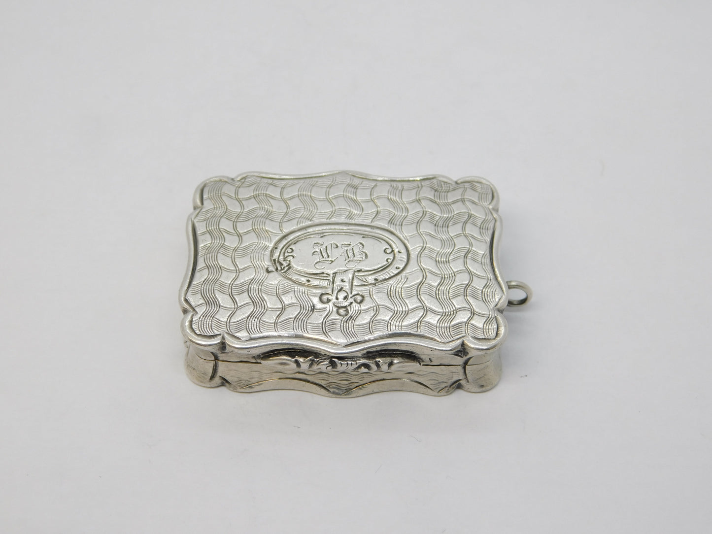 Nathaniel Mills Victorian Sterling Silver Vinaigrette Antique 1855 Birmingham