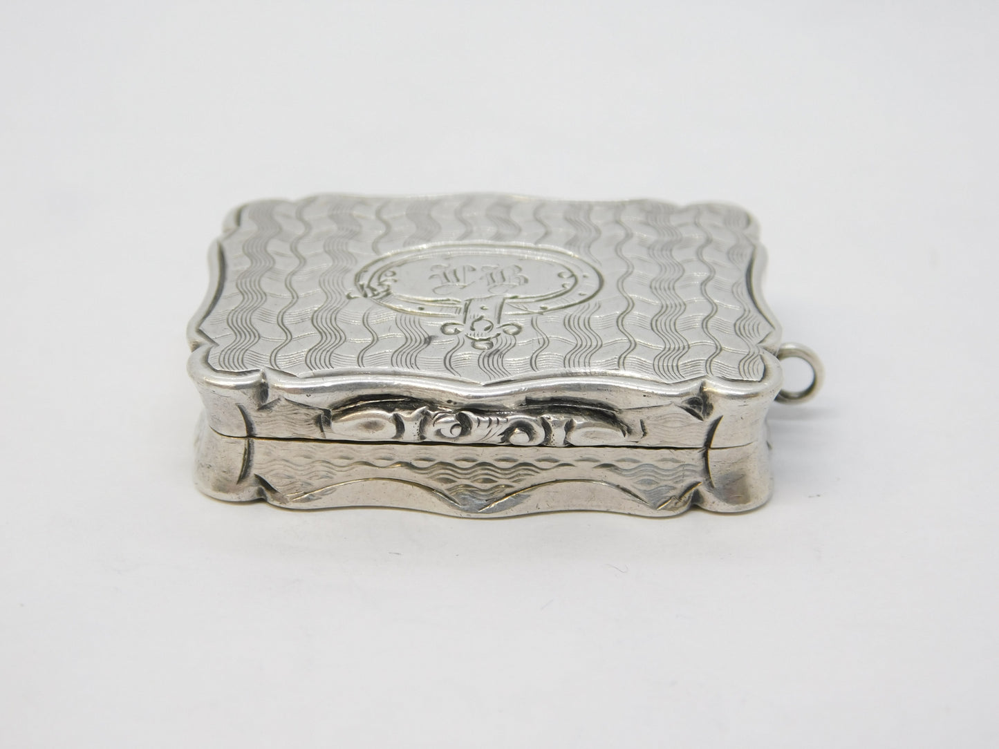 Nathaniel Mills Victorian Sterling Silver Vinaigrette Antique 1855 Birmingham