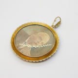 Victorian 9ct Gold, Seed Pearl Set Double Portrait Mourning Locket Antique c1860