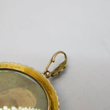 Victorian 9ct Gold, Seed Pearl Set Double Portrait Mourning Locket Antique c1860
