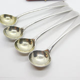 Set of 4 Georgian Sterling Silver Flaming Spear Crest Spoons 1823 London Antique