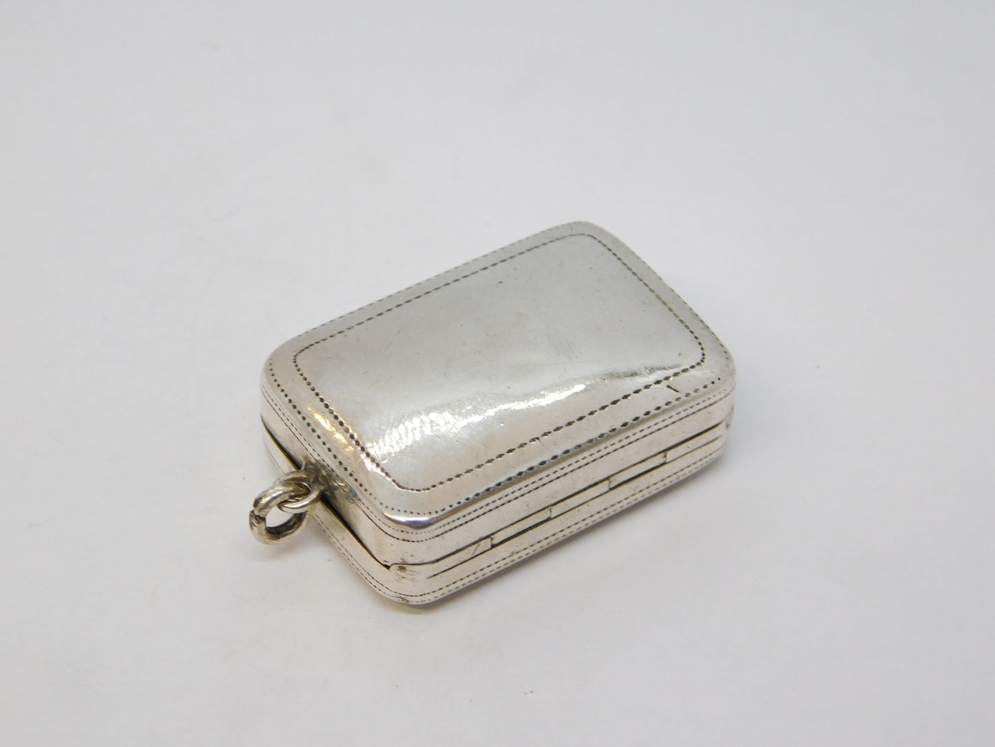 George III Sterling Silver Floral Pattern Vinaigrette Antique 1775 Birmingham