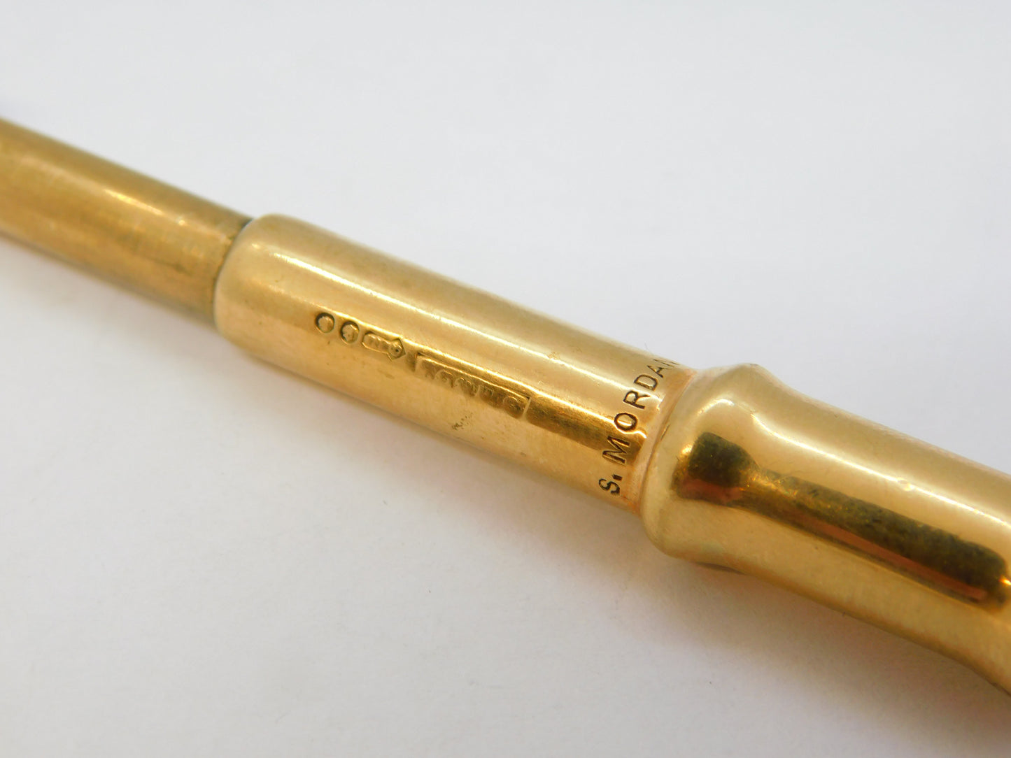9ct Gold Sampson Mordan & Co. Cigar Piercer Tool Antique 1920 London Deco