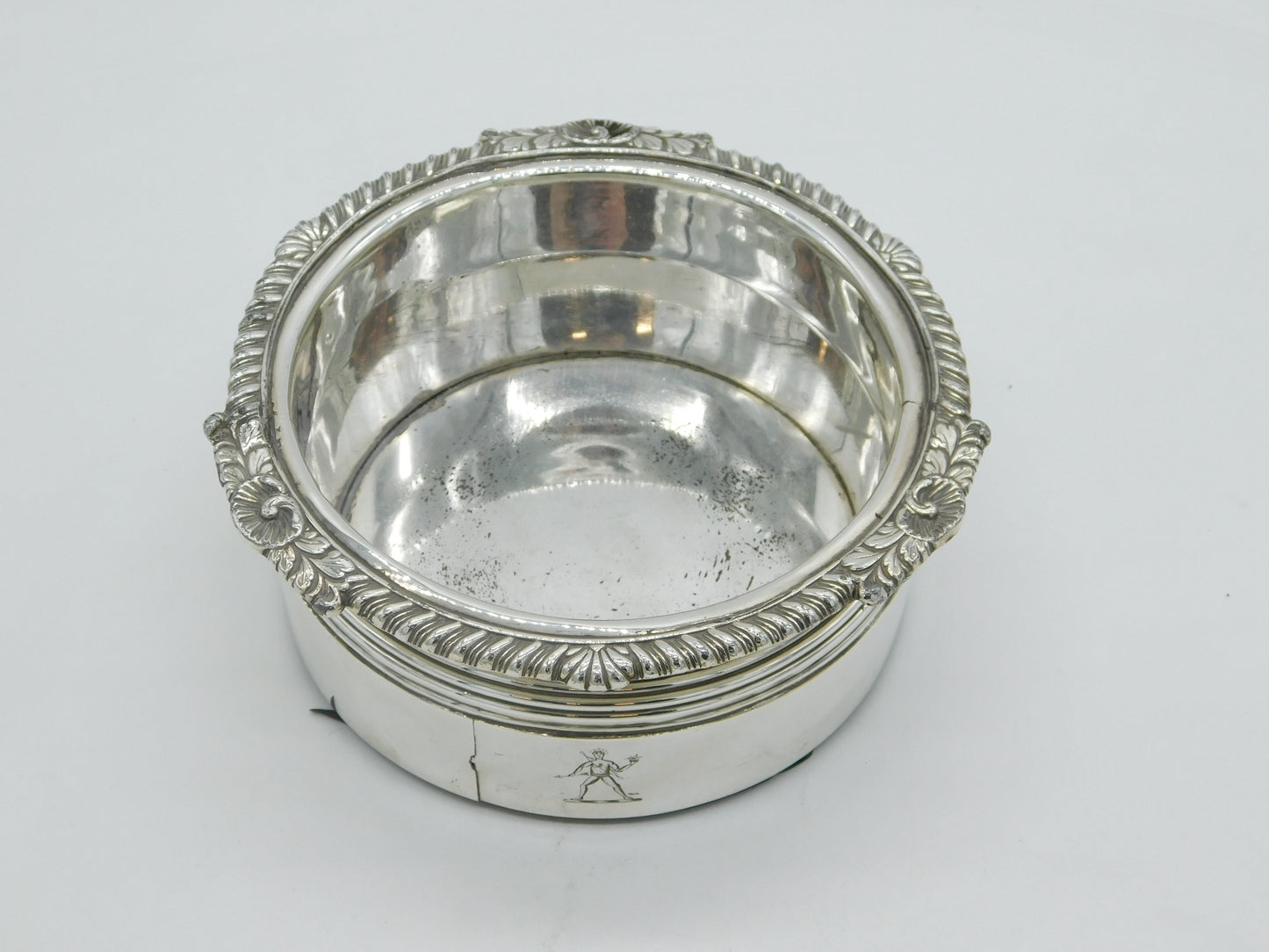 George III Old Sheffield Silver Plated Crested Bottle Coaster Antique c1790