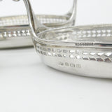 Set of Three Sterling Silver Viking Longboat Treat Dishes Antique 1928 Elkington & Co.