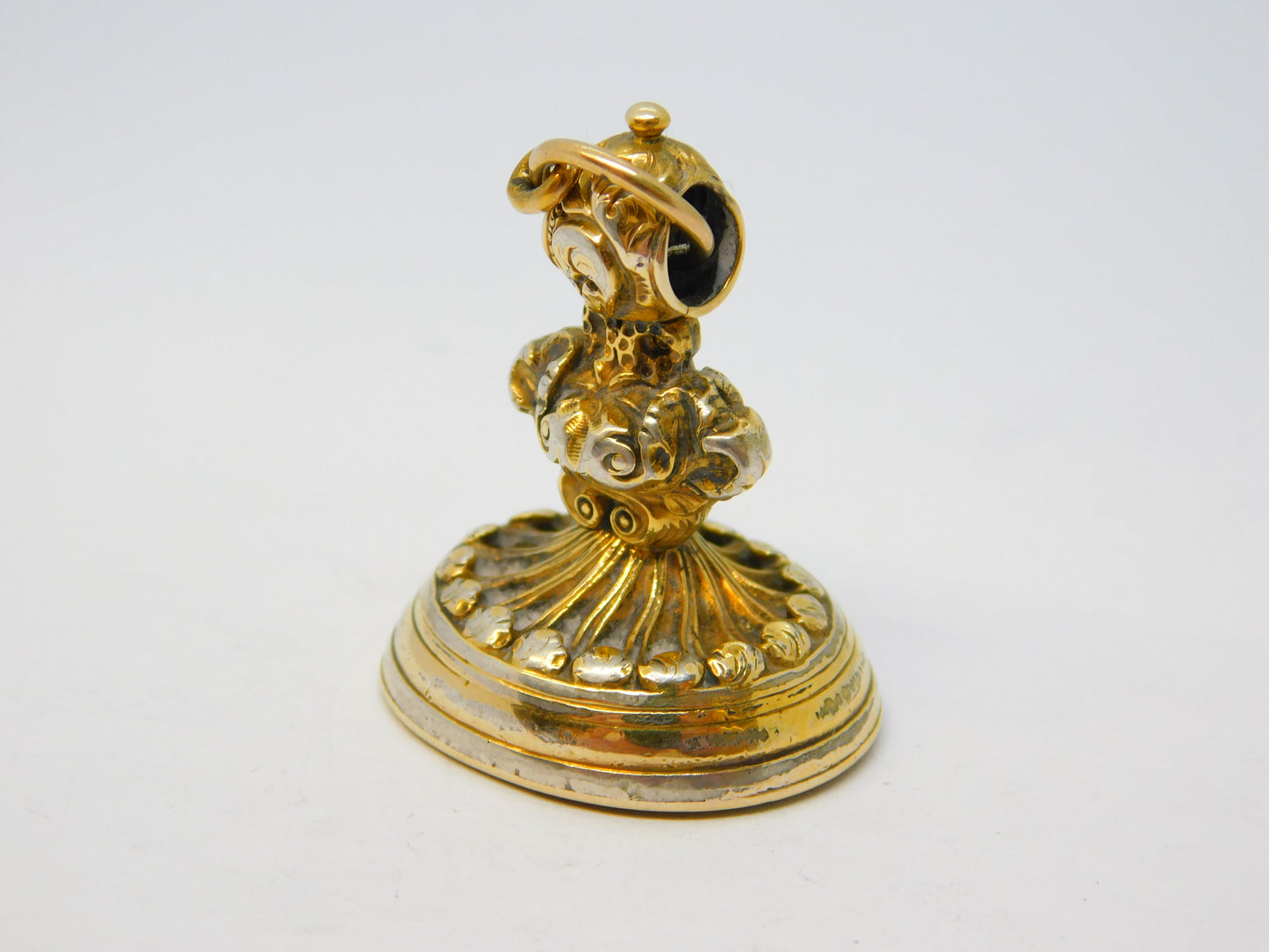 George III Sterling Silver Gilt Carnelian Red Agate Fob Seal Antique c1820