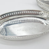 Set of Three Sterling Silver Viking Longboat Treat Dishes Antique 1928 Elkington & Co.