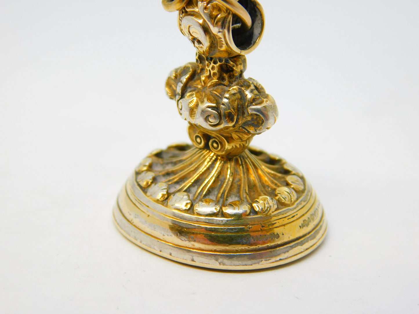 George III Sterling Silver Gilt Carnelian Red Agate Fob Seal Antique c1820
