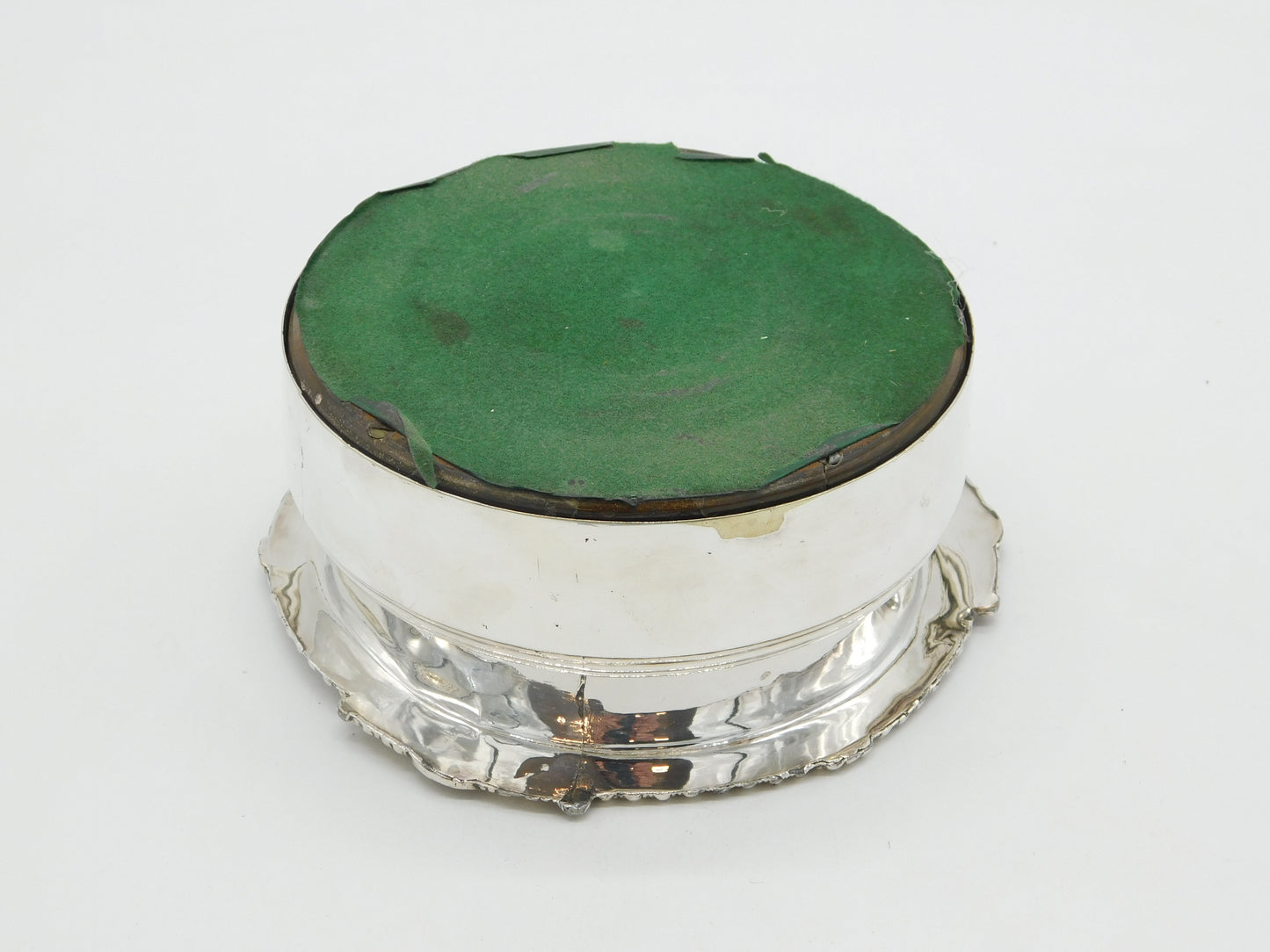 George III Old Sheffield Silver Plated Crested Bottle Coaster Antique c1790