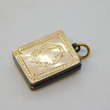 Victorian 9ct Gold Back & Front Lucky Greyhound Locket Pendant Antique c1860