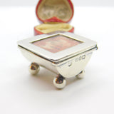 Sterling Silver Stamp Box Penny Red Stamp To Lid Antique Victorian 1899