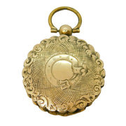 Victorian 9ct Yellow Back & Front Gold Buckle Form Locket Antique c1860