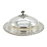 George IV Sterling Silver Crested Muffin Dish & Cover Antique 1830 London