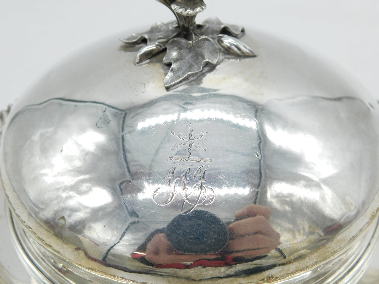 George IV Sterling Silver Crested Muffin Dish & Cover Antique 1830 London