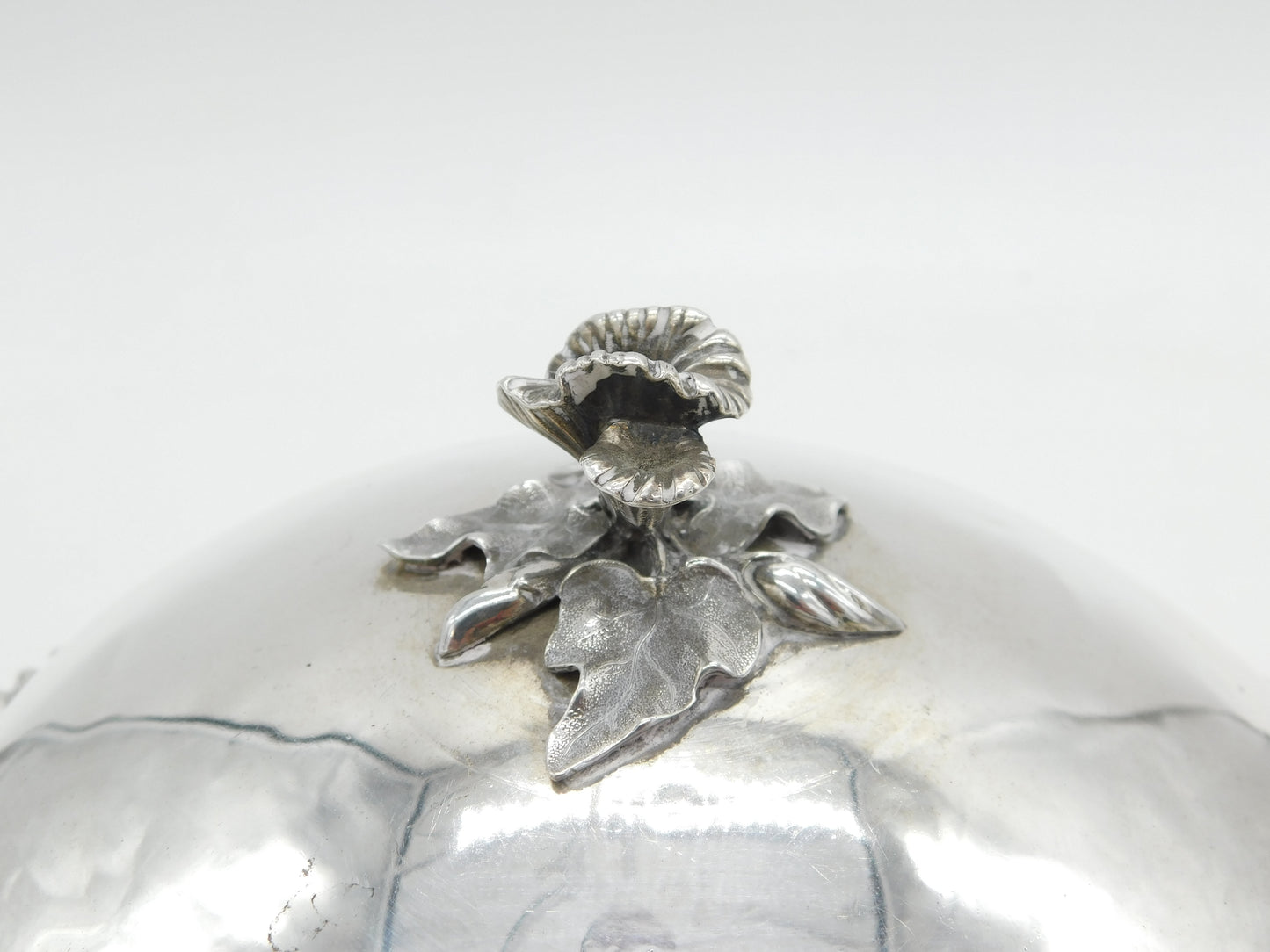 George IV Sterling Silver Crested Muffin Dish & Cover Antique 1830 London