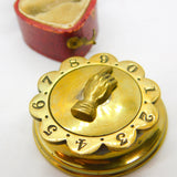 Victorian Brass 'Registered Whist Marker' Dial with Finger Antique c1900