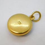 Victorian 18ct Gold Mounted Carved Essex Crystal Swallow Pendant Antique c1860