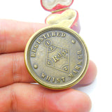 Victorian Brass 'Registered Whist Marker' Dial with Finger Antique c1900