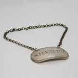 George III Sterling Silver Sherry Decanter Label Antique 1808 London