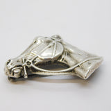 Sterling Silver Horse Racing Racehorse Brooch Pin Antique c1920 Art Deco