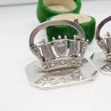 Sterling Silver Royal Navy Ship Menu or Place Holders 1920 Chester Antique