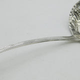 Large Georgian Sterling Silver Ornate Sugar Caster Ladle 1795 London Antique