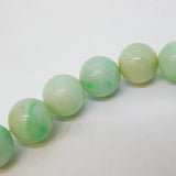 19th Century 9ct Gold Carved Green Jade Graduated Bead Necklace Antique c1860