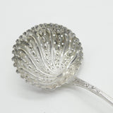 Georgian Ornate Sterling Silver Sugar Caster Ladle Cherub 1799 London Antique