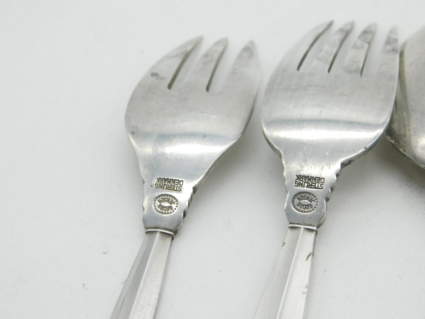 Georg Jensen Acanthus Pattern Sterling Silver Cutlery Set Antique c1917 Danish