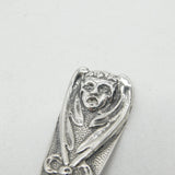 Georgian Ornate Sterling Silver Sugar Caster Ladle Cherub 1799 London Antique