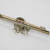 Edwardian Silver Plated Purple Paste Set Spider Insect Brooch Antique c1910