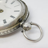 Victorian Large Sterling Silver Full-Hunter Pocket Watch Antique 1897 Chester