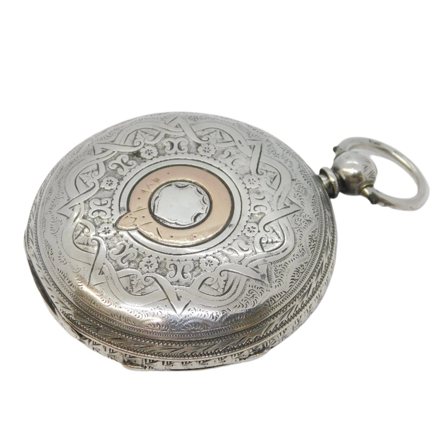 Victorian Large Sterling Silver Full-Hunter Pocket Watch Antique 1897 Chester