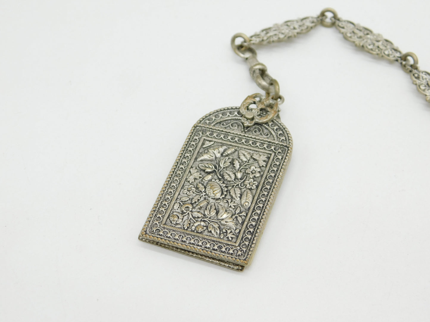 19th Century French Silver Plated Multi-Tool Sewing Chatelaine Antique c1860