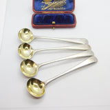 Set of 4 Georgian Sterling Silver 'C' Initial Mustard Spoons 1800 London Antique
