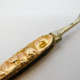 Art Nouveau 9ct Rose Gold Miniature Floral Button Hook Pendant Antique c1900