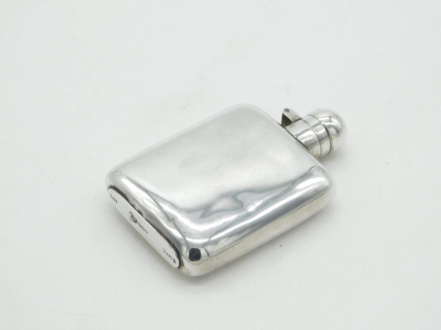 Sterling Silver Hip Flask Antique 1939 Sheffield Goldsmiths & Silversmiths Co.