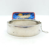 Aesthetic Movement Victorian Sterling Silver & 9ct Gold Bangle Antique c1880