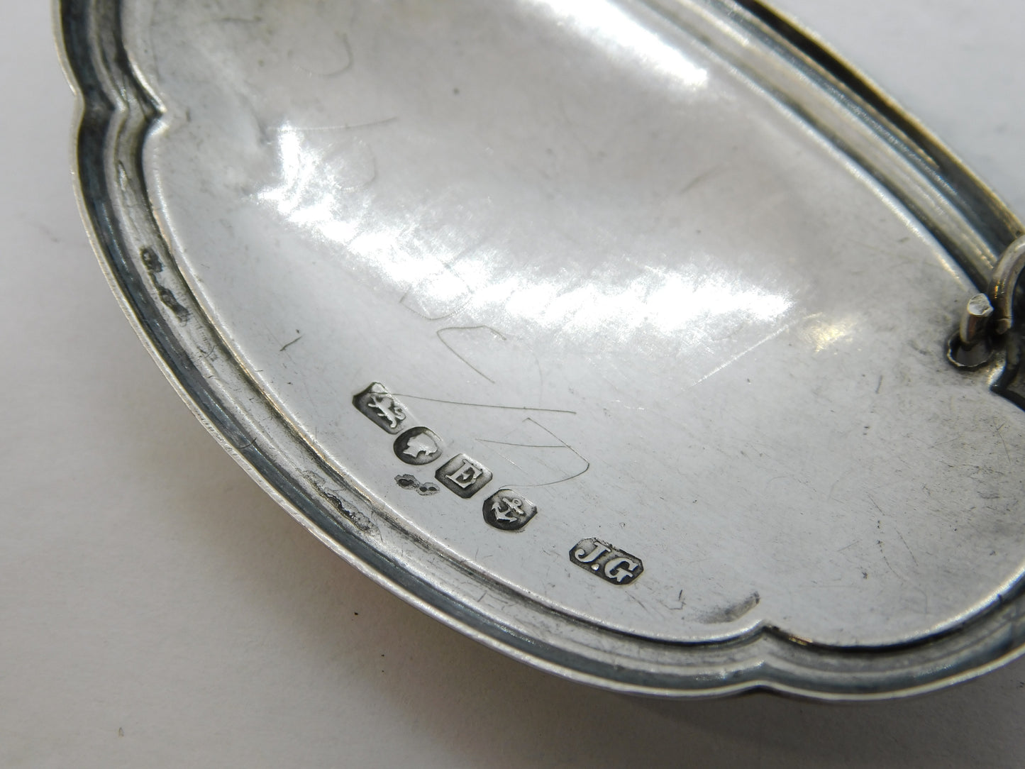 Victorian Sterling Silver Whisky Decanter Label Antique 1851 Birmingham
