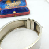 Aesthetic Movement Victorian Sterling Silver & 9ct Gold Bangle Antique c1880