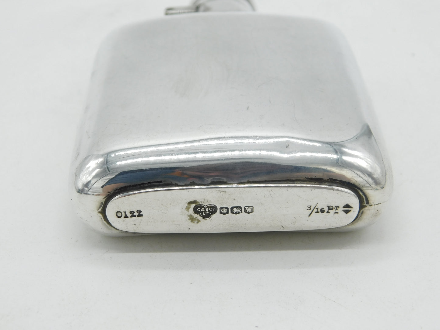 Sterling Silver Hip Flask Antique 1939 Sheffield Goldsmiths & Silversmiths Co.