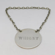 Sterling Silver Circular Whisky Decanter Label Antique 1935 Chester Grey & Co.