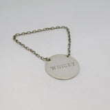Sterling Silver Circular Whisky Decanter Label Antique 1935 Chester Grey & Co.