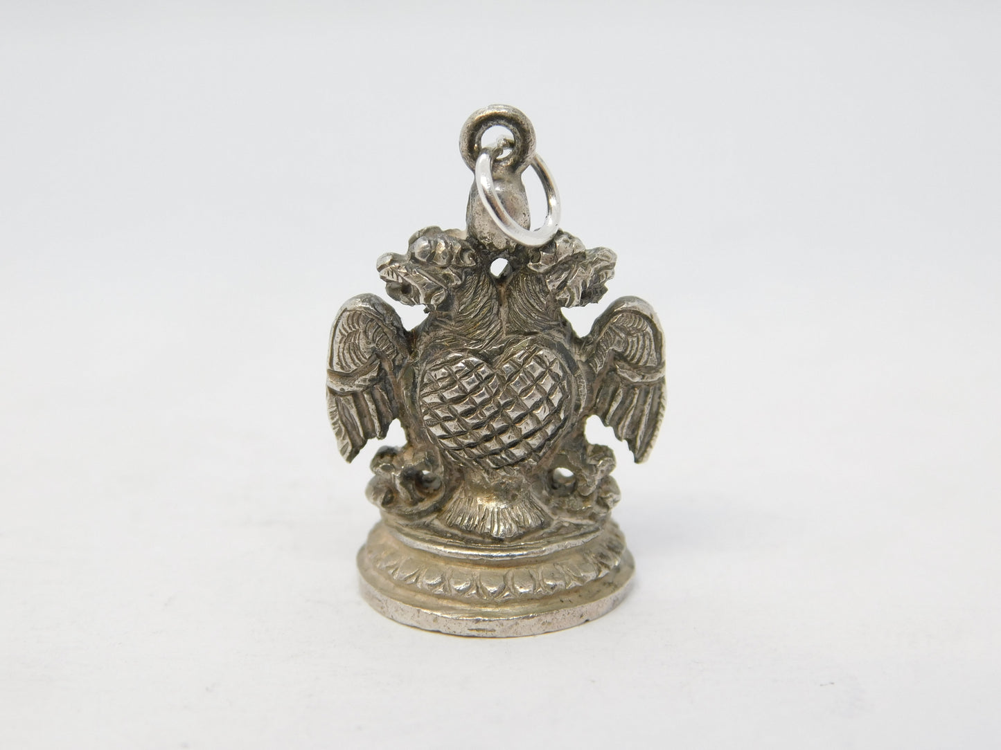 19th Century Indian Hindu Cast Sterling Silver God Charm Pendant Antique c1890