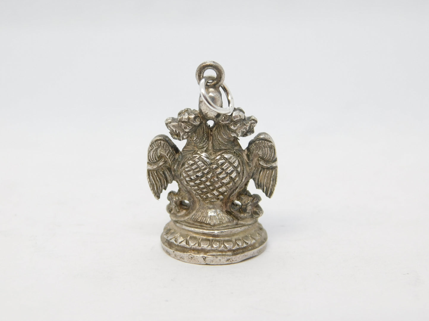19th Century Indian Hindu Cast Sterling Silver God Charm Pendant Antique c1890