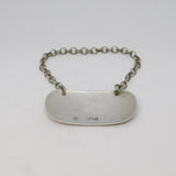 George III Sterling Silver Lined Pattern Port Decanter Label Antique 1819 London