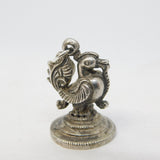 19th Century Indian Hindu Cast Sterling Silver God Charm Pendant Antique c1890