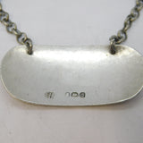 George III Sterling Silver Lined Pattern Port Decanter Label Antique 1819 London